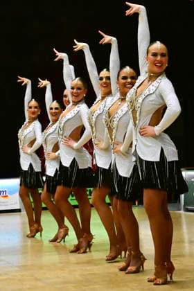 GER dancing, 1 national league of Latin formations 17 01 2025, GER dancing, 1 national league of Latin formations,, preliminary round, in the picture 1 TC Ludwigsburg Team A nordphotoxGmbH xWitke nph00002