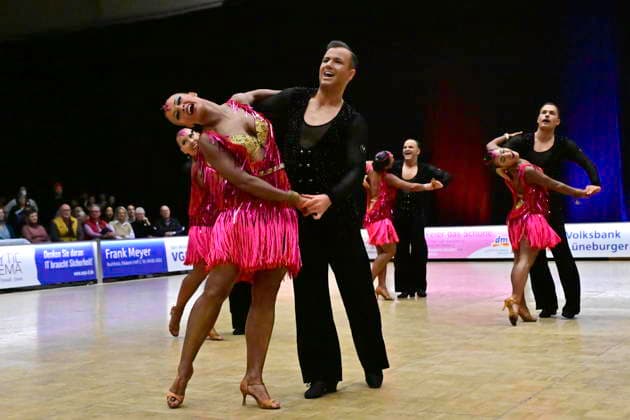 GER Dancing, 1 Bundesliga der Lateinformationen 17 01 2025, GER Dancing, 1 Bundesliga der Lateinformationen,, preliminary round, in the picture Gruen Gold Club Bremen Team B with the theme Final Countdown nordphotoxGmbH xWitke nph00002