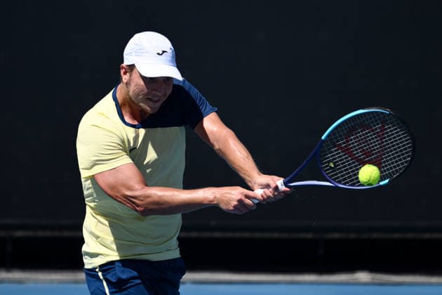 TENNIS AUSTRALIAN OPEN, Miomir Kecmanovic of Serbia in action during the Men™s 1st round match against Tomas Martin Etcheverry of Argentina on day 1of the 2026 Australian Open tennis tournament at Melbourne Park in Melbourne, Sunday, January 18, 2026. ( NO ARCHIVING MELBOURNE VICTORIA AUSTRALIA  Copyright: xJOELxCARRETTx 20260118140028105851