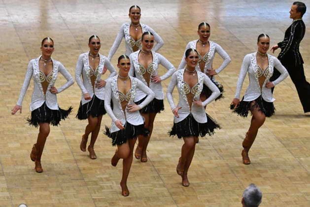 GER Dancing, 1 National League of Latin Formations 17 01 2025, GER Dancing, 1 National League of Latin Formations,, Small Final, in the picture 1 TC Ludwigsburg Team A nordphotoxGmbH xWitke nph00002