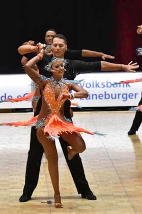GER Dancing, 1 National League of Latin Formations 17 01 2025, GER Dancing, 1 National League of Latin Formations,, Final, in the picture Residenz Ludwigsburg Team A with the theme Power of Music nordphotoxGmbH xWitke nph00002