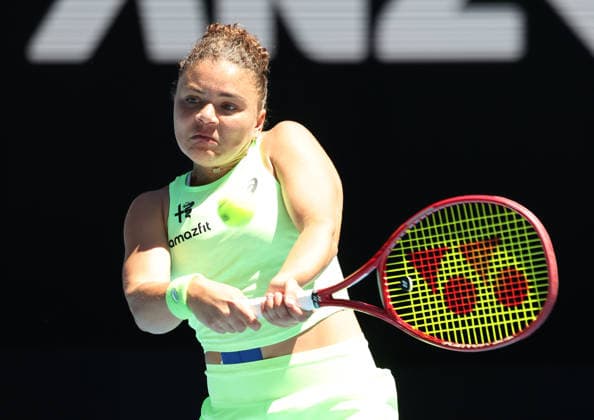 January 18, 2026, Melbourne, Victoria, Australia: JASMINE PAOLINI of Italy during the match against A. Sasnovich in the first round of Australian Open, Melbourne, Australia. Paollini won 6:1, 6:2 Melbourne Australia - ZUMAc278 20260118_zsp_c278_002 Copyright: xMarcinxCholewinskix