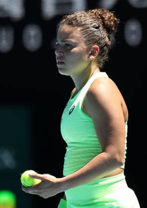 January 18, 2026, Melbourne, Victoria, Australia: JASMINE PAOLINI of Italy during the match against A. Sasnovich in the first round of Australian Open, Melbourne, Australia. Paollini won 6:1, 6:2 Melbourne Australia - ZUMAc278 20260118_zsp_c278_018 Copyright: xMarcinxCholewinskix