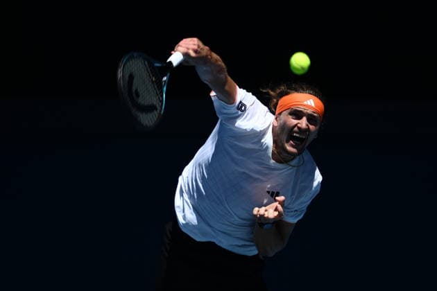 TENNIS AUSTRALIAN OPEN, Alexander Zverev of Germany serves during the Men™s 1st round match against Gabriel Diallo of Canada on day 1 of the 2026 Australian Open tennis tournament at Melbourne Park in Melbourne, Sunday, January 18, 2026. ( NO ARCHIVING MELBOURNE VICTORIA AUSTRALIA  Copyright: xJOELxCARRETTx 20260118170312039284