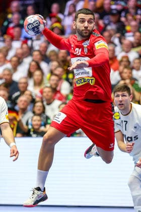 17 01 2026, Handball, Men s EHF EURO 2026, Germany Serbia, Jyske Bank Boxen in Herning, Denmark, Preliminary Round Vanja Ilic Serbia 21 Denmark