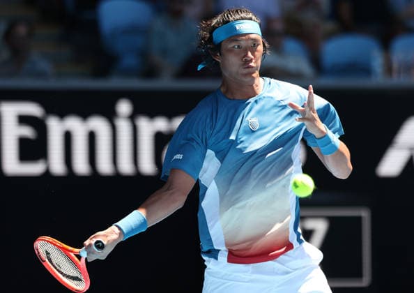 January 18, 2026, Melbourne, Victoria, Australia: ZHIZHEN ZHANG of China during the match against F. Cerundolo of Argentina in the first round of Australian Open, Melbourne, Australia. Zhang lost 3:6, 6:7 (0-7), 3:6. Melbourne Australia - ZUMAc278 20260118_zsp_c278_050 Copyright: xMarcinxCholewinskix