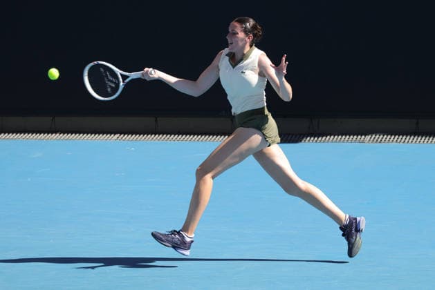 Elsa Jacquemot, FRA, during first round of 2026 Australian Open in Melbourne, 18 01 2026