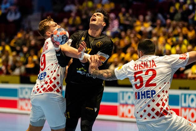 Croatia v Georgia, EHF EURO 2026, Malmo, Sweden Malmo, Sweden - 2026, January 17 : Nikoloz Kalandadze (27) of Georgia seen during the EHF Euro 2026 match between Croatia v Georgia at Malmo Arena, Malmo on 17 01 2026 Sweden, Malmö, Malmö Arena  Copyright: xGonzalesxPhoto TobiasxJorgensenx