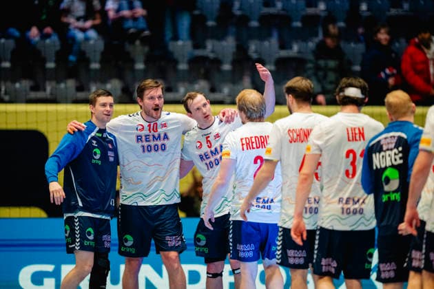 European Handball Championship, Czech Republic Norway Baerum 20260117 Alexander Blonz, Vetle Ronningen and Sander Sagosen after the European Handball Championship match between the Czech Republic and Norway in Unity arena Photo Stian Lysberg Solum NTB Baerum Norway 3DCdUXXNUyM EDITORIAL USE ONLY Ref BNC3DCdUXXNUyM jpg  Copyright: xStianxLysbergxSolumx xNTBx Baerum Norge EDITORIAL USE ONLY. RESTRICTED USE FOR BETTING COMPANIES Ref:_BNC3DCdUXXNUyM.jpg