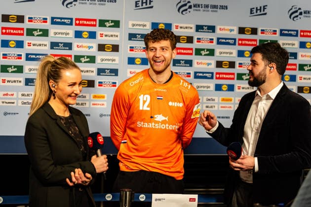 Netherlands v Sweden, EHF Euro 2026, Malmo, Sweden Malmo, Sweden - 2026, January 17 : Matthias Rex Dorgelo (12) of Netherlands seen after the EHF Euro 2026 match between Netherlands v Sweden at Malmo Arena, Malmo on 17 01 2026 Sweden, Malmo, Malmö Arena  Copyright: xGonzalesxPhoto TobiasxJorgensenx