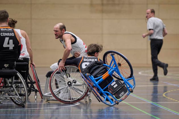 Nuremberg Falcons vs Hannover United 2, Wheelchair Basketball, 2 Wheelchair Basketball Bundesliga, Division A, RBBL2 Div A 25 26, Nuremberg, Sporthalle Berthold Brecht Schule RBBL2, Nuremberg Falcons vs Hannover United 2 Nuremberg Sporthalle Berthold Brecht Schule Bayern Germany Copyright: xAmerican-Football.Network,x30nullvierxPhotographie,xGerhardxLehnerx