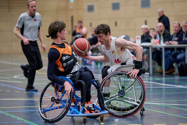 Nuremberg Falcons vs Hannover United 2, Wheelchair Basketball, 2 Wheelchair Basketball Bundesliga, Division A, RBBL2 Div A 25 26, Nuremberg, Sporthalle Berthold Brecht Schule RBBL2, Nuremberg Falcons vs Hannover United 2 Nuremberg Sporthalle Berthold Brecht Schule Bayern Germany Copyright: xAmerican-Football.Network,x30nullvierxPhotographie,xGerhardxLehnerx