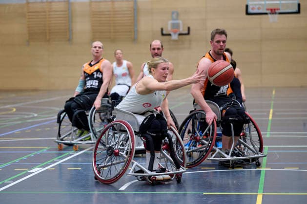Nuremberg Falcons vs Hannover United 2, Wheelchair Basketball, 2 Wheelchair Basketball Bundesliga, Division A, RBBL2 Div A 25 26, Nuremberg, Sporthalle Berthold Brecht Schule RBBL2, Nuremberg Falcons vs Hannover United 2 Nuremberg Sporthalle Berthold Brecht Schule Bayern Germany Copyright: xAmerican-Football.Network,x30nullvierxPhotographie,xGerhardxLehnerx