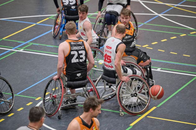 Nuremberg Falcons vs Hannover United 2, Wheelchair Basketball, 2 Wheelchair Basketball Bundesliga, Division A, RBBL2 Div A 25 26, Nuremberg, Sporthalle Berthold Brecht Schule, 15 Andre Hopp Nuremberg Falcons RBBL2, Nuremberg Falcons vs Hannover United 2 Nuremberg Sporthalle Berthold Brecht Schule Bayern Germany Copyright: xAmerican-Football.Network,x30nullvierxPhotographie,xGerhardxLehnerx