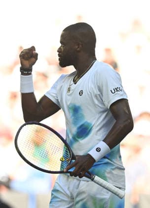 TENNIS AUSTRALIAN OPEN, Frances Tiafoe of USA reacts during the Men™s 1st round match against Jason Kubler of Australia on day 1 of the 2026 Australian Open tennis tournament at Melbourne Park in Melbourne, Wednesday, January 14, 2026. ( NO ARCHIVING MELBOURNE VICTORIA AUSTRALIA  Copyright: xLUKASxCOCHx 20260118194978452671