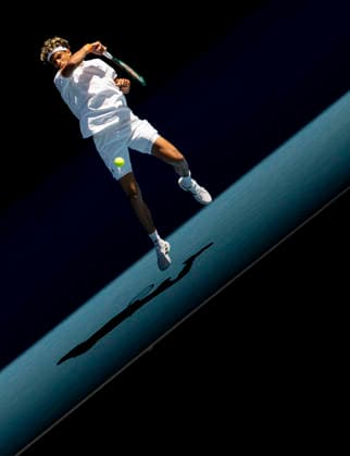 (260118) -- MELBOURNE, Jan. 18, 2026 -- Gabriel Diallo hits a return during the men s singles 1st round match between Alexander Zverev of Germany and Gabriel Diallo of Canada at the Australian Open tennis tournament in Melbourne, Australia, Jan. 18, 2026. (Photo by Xinhua) (SP)AUSTRALIA-MELBOURNE-TENNIS-AUSTRALIAN OPEN-MEN S SINGLES-DAY 1 HuxJingchen 
