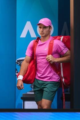 Arthur Fery of Great Britain enters John Cain Arena for his first round match against Flavio Cobolli of Italy Australian Open tennis tournament, Day One, Melbourne Park, Australia - 18 Jan 2026Melbourne Melbourne Park Victoria (VIC) Australia  Copyright: xRachelxBach Shutterstockx 16302999a