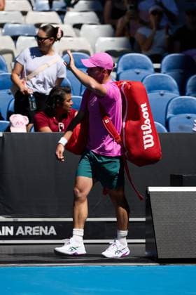 Arthur Fery of Great Britain enters John Cain Arena for his first round match against Flavio Cobolli of Italy Australian Open tennis tournament, Day One, Melbourne Park, Australia - 18 Jan 2026Melbourne Melbourne Park Victoria (VIC) Australia  Copyright: xRachelxBach Shutterstockx 16302999c