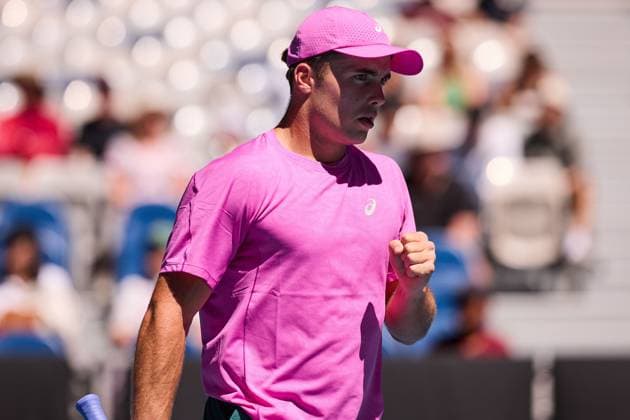 Arthur Fery of Great Britain celebrates during his first round match Australian Open tennis tournament, Day One, Melbourne Park, Australia - 18 Jan 2026Melbourne Melbourne Park Victoria (VIC) Australia  Copyright: xRachelxBach Shutterstockx 16302999i
