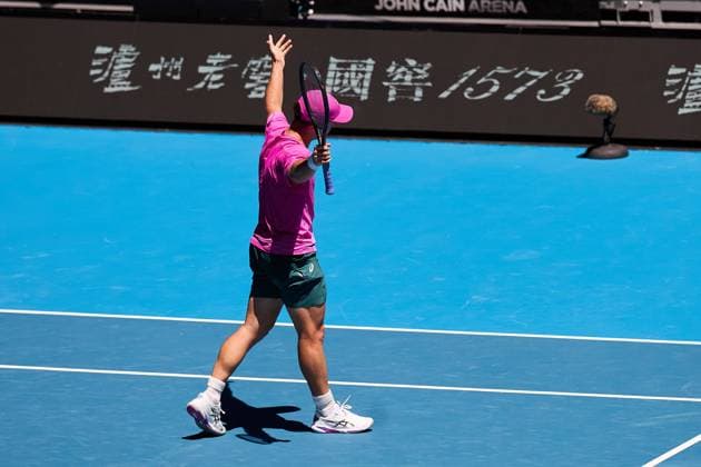 Arthur Fery of Great Britain celebrates during his first round match Australian Open tennis tournament, Day One, Melbourne Park, Australia - 18 Jan 2026Melbourne Melbourne Park Victoria (VIC) Australia  Copyright: xRachelxBach Shutterstockx 16302999v