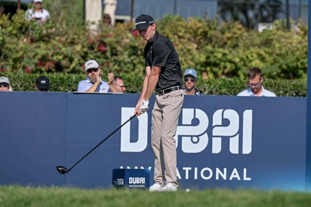 Dubai Invitational 2026 DUBAI, UNITED ARAB EMIRATES - JANUARY 18: Ryggs Johnston of US competes at the Dubai Invitational 2026 at Dubai Creek Resort on January 18, 2026 in Dubai, United Arab Emirates. Waleed Zein Anadolu Dubai United Arab Emirates. Editorial use only. Please get in touch for any other usage.  Copyright: x2026xAnadoluxWaleedxZeinx