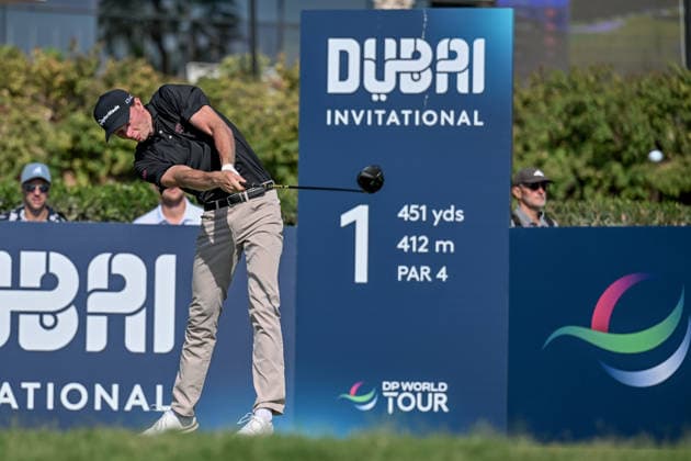 Dubai Invitational 2026 DUBAI, UNITED ARAB EMIRATES - JANUARY 18: Ryggs Johnston of US competes at the Dubai Invitational 2026 at Dubai Creek Resort on January 18, 2026 in Dubai, United Arab Emirates. Waleed Zein Anadolu Dubai United Arab Emirates. Editorial use only. Please get in touch for any other usage.  Copyright: x2026xAnadoluxWaleedxZeinx