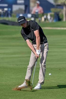 Dubai Invitational 2026 DUBAI, UNITED ARAB EMIRATES - JANUARY 18: Ryggs Johnston of US competes at the Dubai Invitational 2026 at Dubai Creek Resort on January 18, 2026 in Dubai, United Arab Emirates. Waleed Zein Anadolu Dubai United Arab Emirates. Editorial use only. Please get in touch for any other usage.  Copyright: x2026xAnadoluxWaleedxZeinx