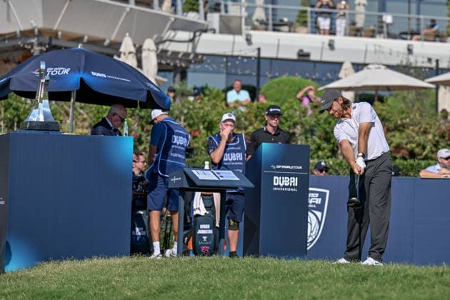 Dubai Invitational Golf Championship DUBAI, UNITED ARAB EMIRATES - JANUARY 18: Tommy Fleetwood competes during the Dubai Invitational at Dubai Creek Resort Golf Course in Dubai, United Arab Emirates on January 18, 2026. Waleed Zein Anadolu Dubai United Arab Emirates. Editorial use only. Please get in touch for any other usage.  Copyright: x2026xAnadoluxWaleedxZeinx