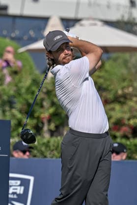 Dubai Invitational Golf Championship DUBAI, UNITED ARAB EMIRATES - JANUARY 18: Tommy Fleetwood competes during the Dubai Invitational at Dubai Creek Resort Golf Course in Dubai, United Arab Emirates on January 18, 2026. Waleed Zein Anadolu Dubai United Arab Emirates. Editorial use only. Please get in touch for any other usage.  Copyright: x2026xAnadoluxWaleedxZeinx