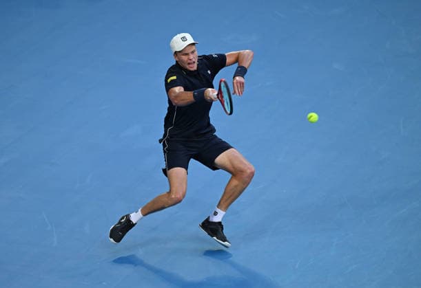 TENNIS AUSTRALIAN OPEN, Jenson Brooksby of USA in action during the Men™s 1st round match against Alexander Bublik of Kazakhstan on day 1 of the 2026 Australian Open tennis tournament at Melbourne Park in Melbourne, Sunday, January 18, 2026. ( NO ARCHIVING MELBOURNE VICTORIA AUSTRALIA  Copyright: xJAMESxROSSx 20260118123145794019