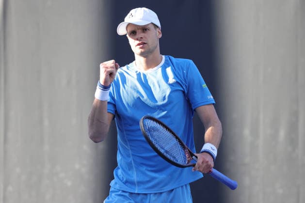 Yannick Hanfmann, GER, during first round of 2026 Australian Open in Melbourne, 18 01 2026
