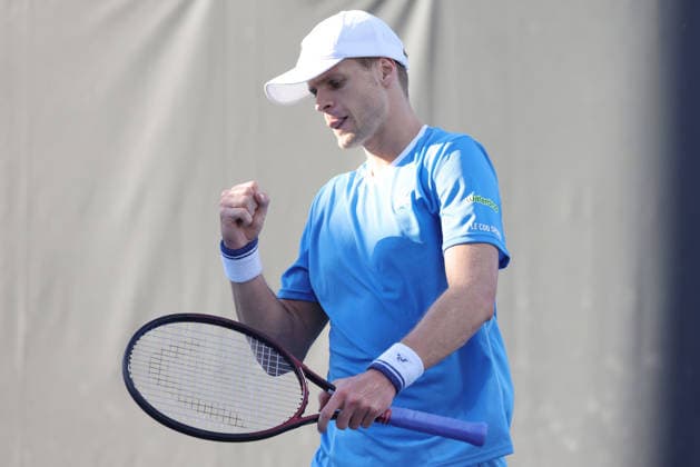 Yannick Hanfmann, GER, during first round of 2026 Australian Open in Melbourne, 18 01 2026