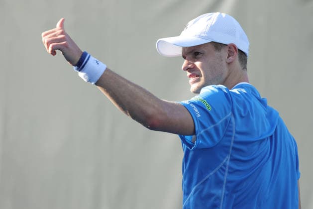 Yannick Hanfmann, GER, during first round of 2026 Australian Open in Melbourne, 18 01 2026