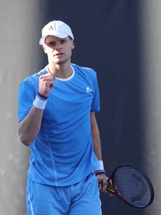 Yannick Hanfmann, GER, during first round of 2026 Australian Open in Melbourne, 18 01 2026
