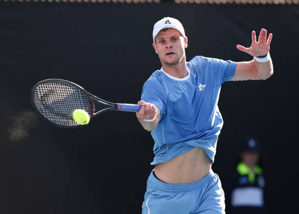 Yannick Hanfmann GER , Australian Open 2026, Melbourne Park, Melbourne, Victoria, Australia , Australian Open 2023Yannick Hanfmann GER , Australian Open 2026, Melbourne Park, Melbourne, Victoria, Australia Copyright: xJuergenxHasenkopfx