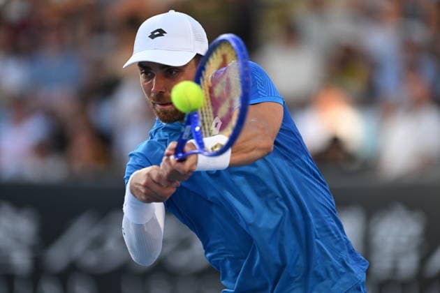 TENNIS AUSTRALIAN OPEN, Benjamin Bonzi of France in action against Cameron Norrie of Great Britain during the Men™s Singles first round match on day 1 of the 2026 Australian Open tennis tournament at Melbourne Park in Melbourne, Sunday, January 18, 2026. ( NO ARCHIVING MELBOURNE VICTORIA AUSTRALIA  Copyright: xLUKASxCOCHx 20260118192052299090