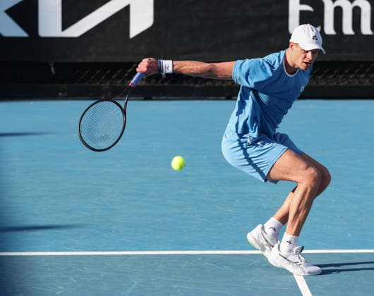 Yannick Hanfmann (GER),Australian Open 2026, Melbourne Park, Melbourne, Victoria, Australia., *** Yannick Hanfmann GER ,Australian Open 2026, Melbourne Park, Melbourne, Victoria, Australia , Copyright: xJuergenxHasenkopfx