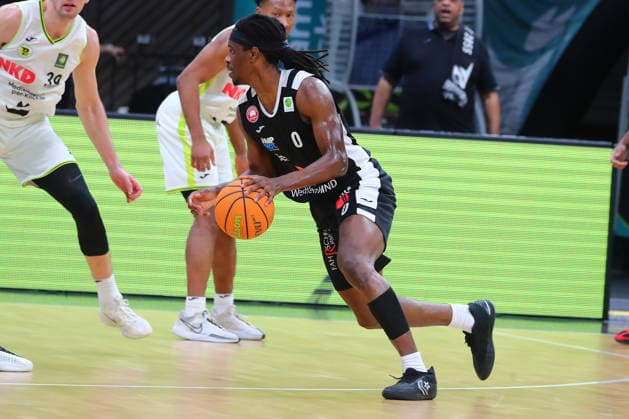 18 Matchday of the Basketball 2 Bundesliga ProA in the Oberfrankenhalle in Bayreuth Season 2025 2026 BBC Bayreuth against Paderborn Baskets Kevin Osawe Paderborn Baskets 0