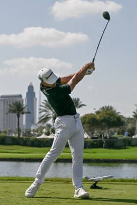 Dubai Invitational 2026 DUBAI, UNITED ARAB EMIRATES - JANUARY 18: Thorbjorn Olesen competes at the Dubai Invitational 2026 at Dubai Creek Resort on January 18, 2026 in Dubai, United Arab Emirates. Waleed Zein Anadolu Dubai United Arab Emirates. Editorial use only. Please get in touch for any other usage.  Copyright: x2026xAnadoluxWaleedxZeinx