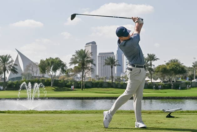 Dubai Invitational 2026 DUBAI, UNITED ARAB EMIRATES - JANUARY 18: Rory McIlroy competes at the Dubai Invitational 2026 at Dubai Creek Resort on January 18, 2026 in Dubai, United Arab Emirates. Waleed Zein Anadolu Dubai United Arab Emirates. Editorial use only. Please get in touch for any other usage.  Copyright: x2026xAnadoluxWaleedxZeinx