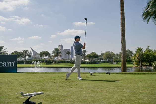 Dubai Invitational 2026 DUBAI, UNITED ARAB EMIRATES - JANUARY 18: Rory McIlroy competes at the Dubai Invitational 2026 at Dubai Creek Resort on January 18, 2026 in Dubai, United Arab Emirates. Waleed Zein Anadolu Dubai United Arab Emirates. Editorial use only. Please get in touch for any other usage.  Copyright: x2026xAnadoluxWaleedxZeinx
