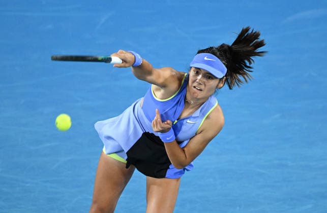 TENNIS AUSTRALIAN OPEN, Emma Raducanu of Great Britain in action during the Women™s 1st round match against Mananchaya Sawangkaew of Thailand on day 1 of the 2026 Australian Open tennis tournament at Melbourne Park in Melbourne, Sunday, January 18, 2026. ( NO ARCHIVING MELBOURNE VICTORIA AUSTRALIA  Copyright: xJAMESxROSSx 20260118173643905942