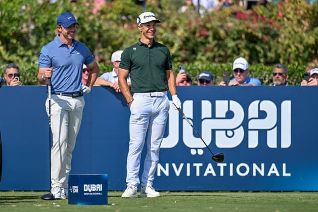 Dubai Invitational 2026 DUBAI, UNITED ARAB EMIRATES - JANUARY 18: Northern Irish professional golfer Rory McIlroy competes at the Dubai Invitational 2026 at Dubai Creek Resort on January 18, 2026 in Dubai, United Arab Emirates. Waleed Zein Anadolu Dubai United Arab Emirates. Editorial use only. Please get in touch for any other usage.  Copyright: x2026xAnadoluxWaleedxZeinx