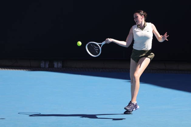 Elsa Jacquemot, FRA, during first round of 2026 Australian Open in Melbourne, 18 01 2026