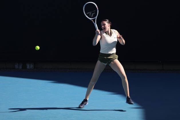 Elsa Jacquemot, FRA, during first round of 2026 Australian Open in Melbourne, 18 01 2026