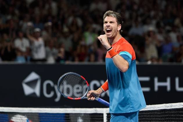 Cameron Norrie of Great Britain celebrates Australian Open tennis tournament, Day One, Melbourne Park, Australia - 18 Jan 2026Melbourne Melbourne Park Victoria (VIC) Australia  Copyright: xRachelxBach Shutterstockx 16302999bb