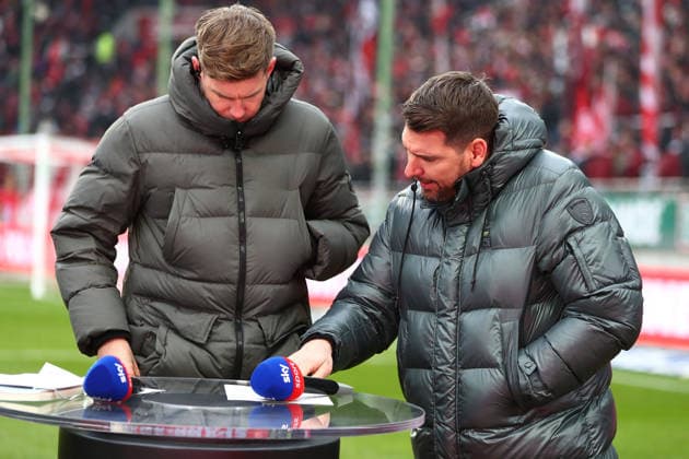 2 Bundesliga 1 FC Kaiserslautern Hannover 96 on 18 01 2026 at the Fritz Walter Stadium in Kaiserslautern Patrick Helmes and Simon Terodde SM