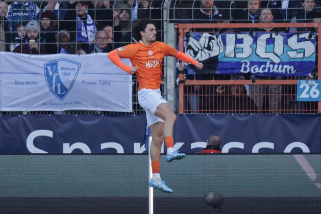 18 01 2026, xgrfx, Soccer 2 Bundesliga, VfL Bochum SV Darmstadt 98 v l Tor, Fraser Hornby SV Darmstadt DFL DFB REGULATIONS PROHIBIT ANY USE OF PHOTOGRAPHS as IMAGE SEQUENCES and or QUASI VIDEO Bochum