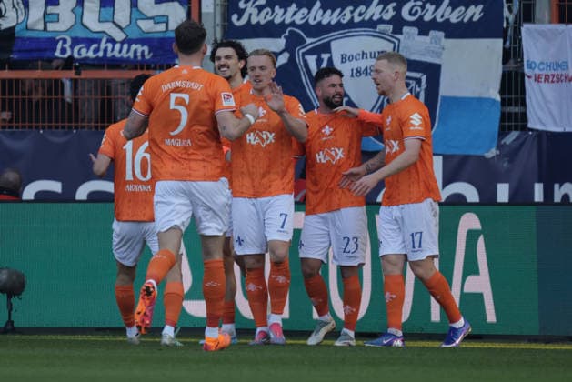 18 01 2026, xgrfx, Soccer 2 Bundesliga, VfL Bochum SV Darmstadt 98 v l Tor, Fraser Hornby SV Darmstadt DFL DFB REGULATIONS PROHIBIT ANY USE OF PHOTOGRAPHS as IMAGE SEQUENCES and or QUASI VIDEO Bochum