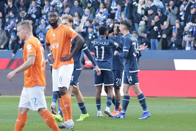 18 01 2026, xgrfx, Soccer 2 Bundesliga, VfL Bochum SV Darmstadt 98 v l Tor, Francis Onyeka VfL Bochum DFL DFB REGULATIONS PROHIBIT ANY USE OF PHOTOGRAPHS as IMAGE SEQUENCES and or QUASI VIDEO Bochum